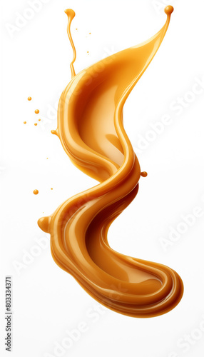 Swirl of melted caramel