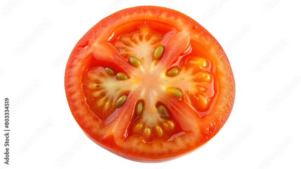 Tomato slice isolated on Transparent background. Tomato slice isolated on Transparent background.