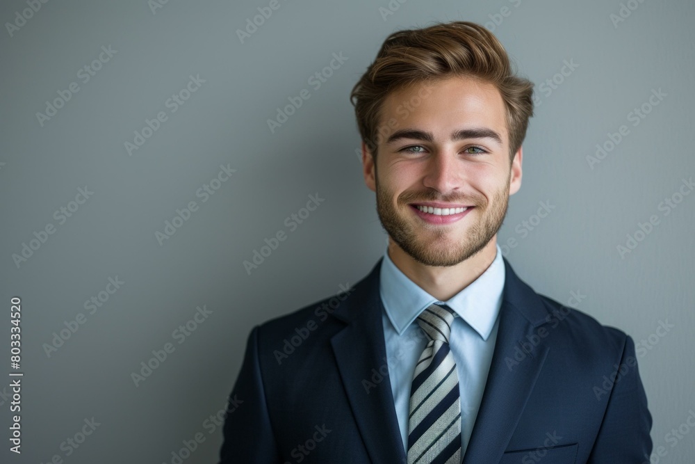 Young professional man in suit smiling Young professional man in suit smiling