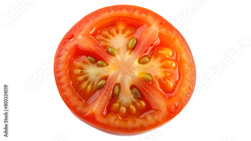Tomato slice isolated on Transparent background.