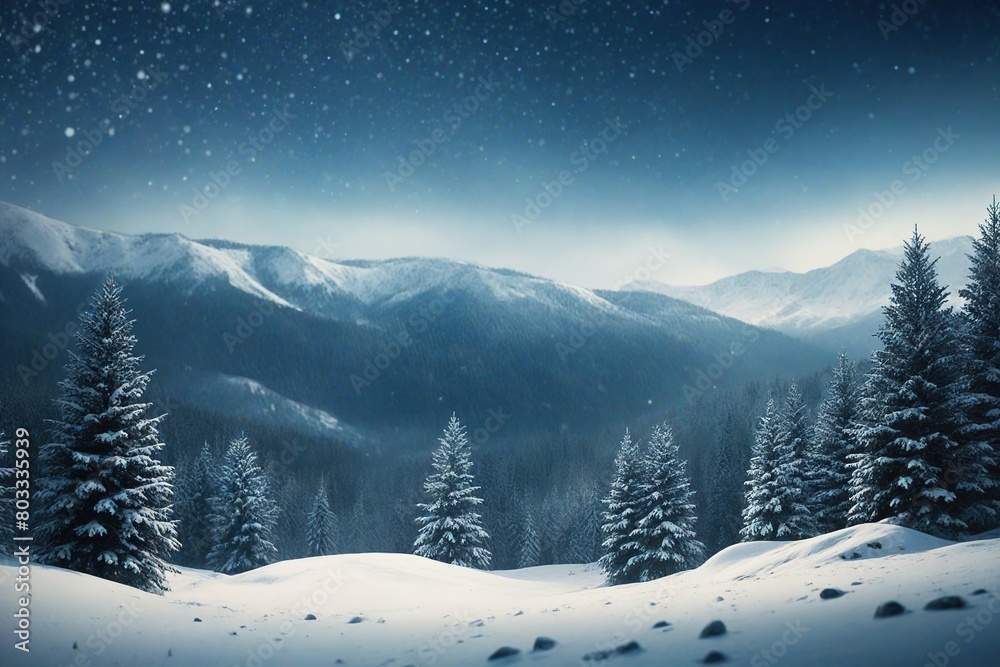 Fototapeta premium winter mountain landscape