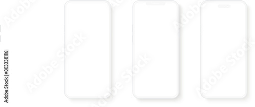 Clay smart phone mockup set
