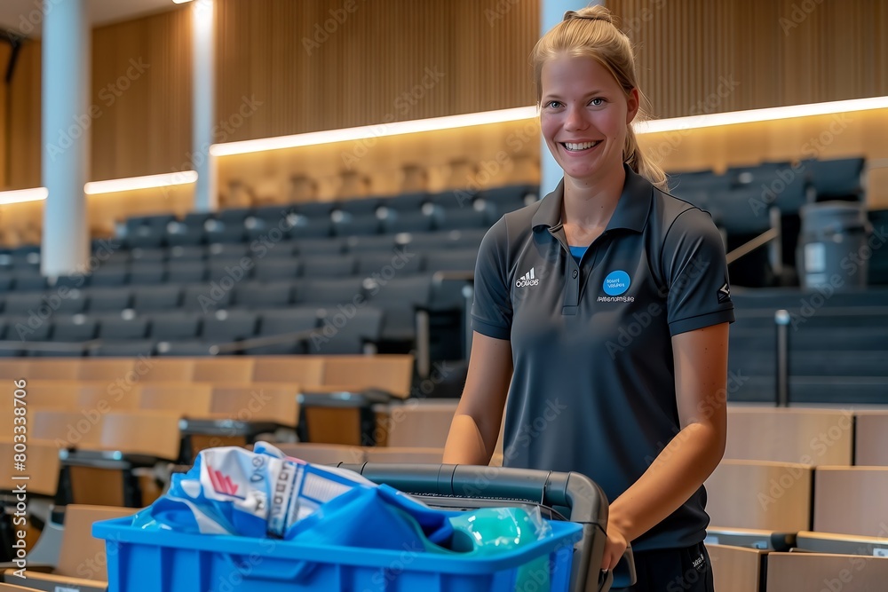 Removing Trash, Preparing Conference Hall