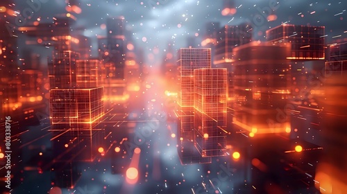 Digital Artistry: A Cinematic Fusion of Geometry and Light