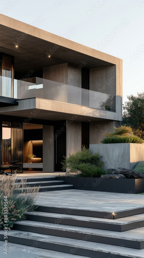 Modern Minimalist Concrete Exterior Design