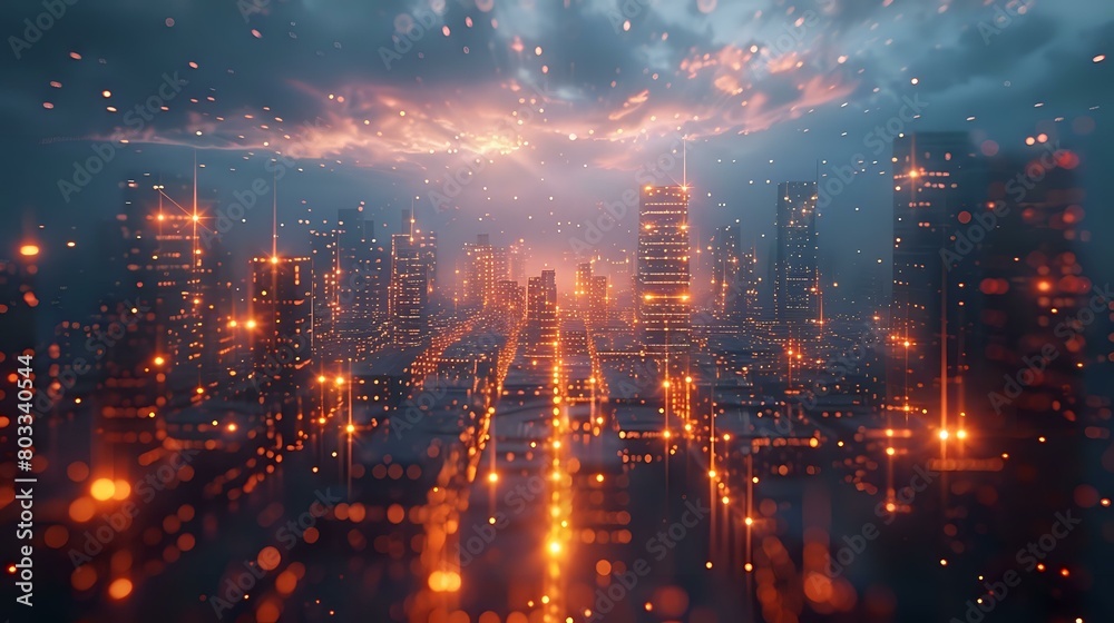 Cinematic Futuristic City: A Visual Dance of Light and Geometry