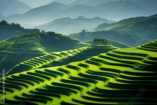 Terraced rice fields in Vietnam © duyina1990