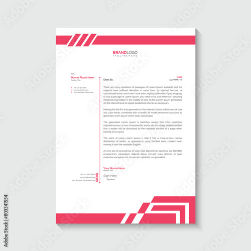 Company letterhead design template
