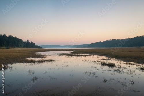 sunrise over the river