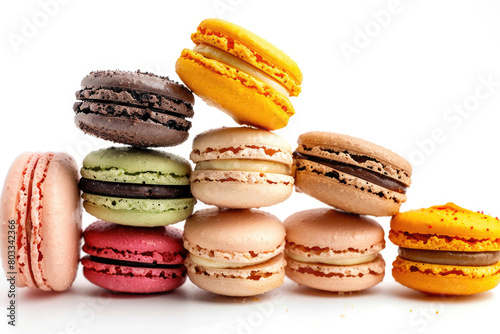 Macarons stack, vibrant colors