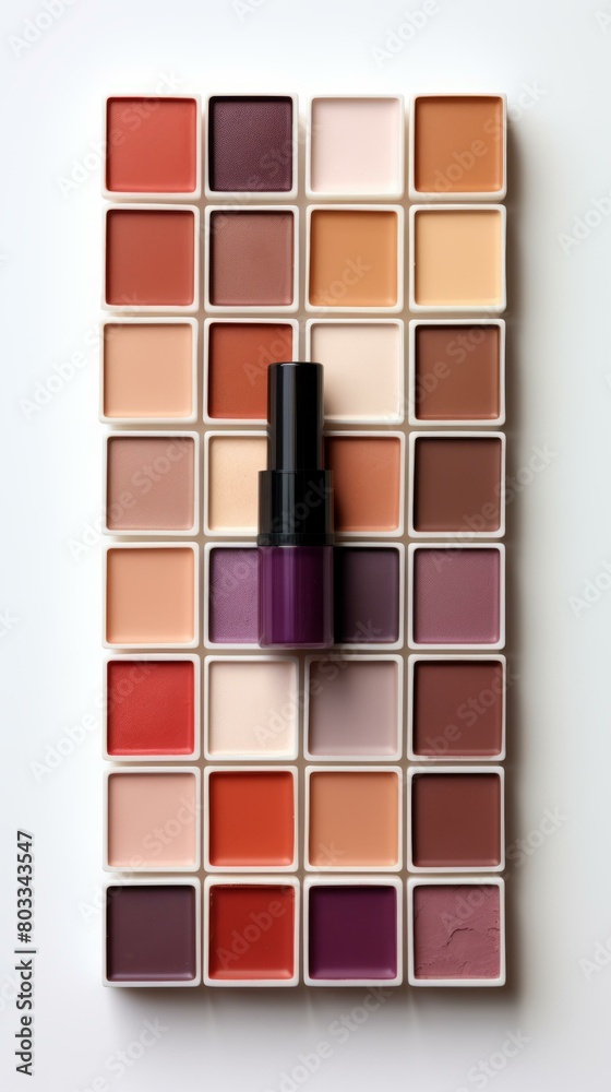 Close-up image of a variety of makeup products Close-up image of a variety of makeup products