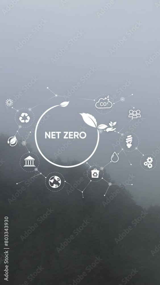 Net zero emission , carbon neutral concept 2050. Net zero greenhouse ...
