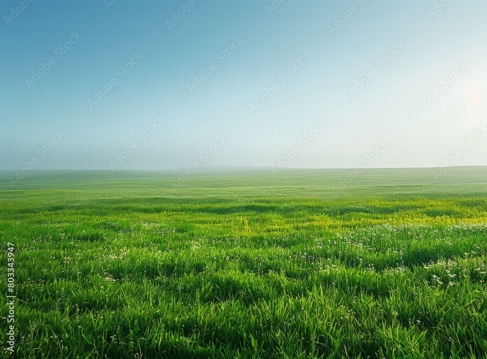 Green Grass Field Under Blue Sky