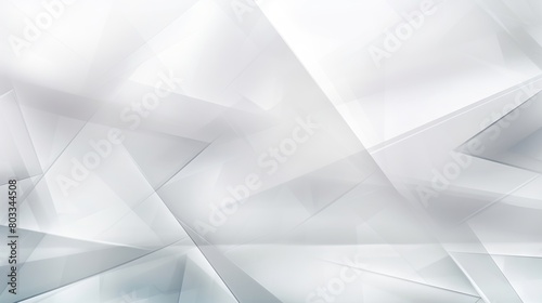 Contemporary geometric design: layered white textures in triangle and square shapes - business concept vector background

