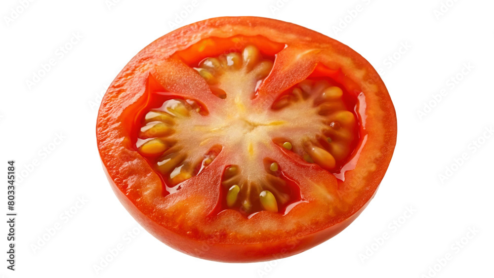 Tomato slice isolated on Transparent background. Tomato slice isolated on Transparent background.