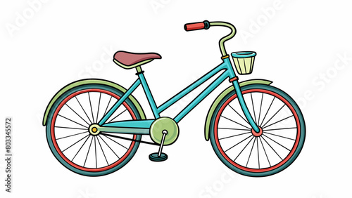 A bicycle is a twowheeled vehicle that is propelled by pedaling with the feet. It typically has a frame made of metal or carbon fiber two wheels with. Cartoon Vector