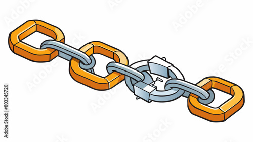 A broken chain represents freedom and liberation from restrictions or oppressive forces.. Cartoon Vector