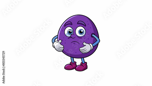 A bruise on the upper arm dark purple in color and about the size of a baseball. It is tender to the touch and causes a dull ache.. Cartoon Vector