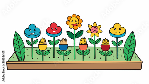 A committee is like a garden with various plants and flowers growing alongside each other. Just as each plant has its own unique qualities and needs. Cartoon Vector