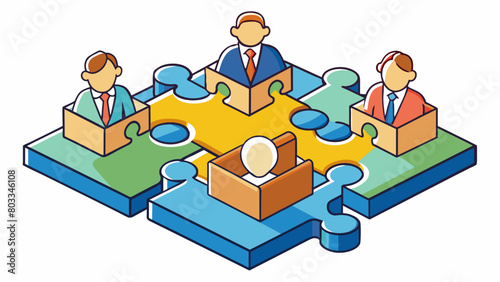 A committee is like a puzzle with each member representing a unique piece that contributes to the overall picture. Just as each piece has its own. Cartoon Vector