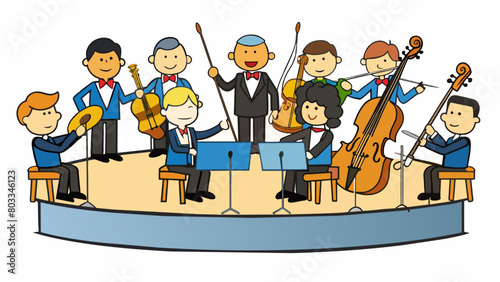 A committee is like a symphony orchestra with different instruments and musicians blending together to create harmonious music. Each member brings. Cartoon Vector