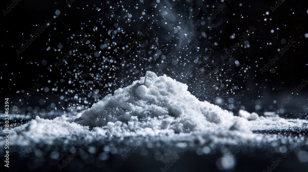 Pile of pure amphetamine, speed on black surface Pile of pure amphetamine, speed on black surface