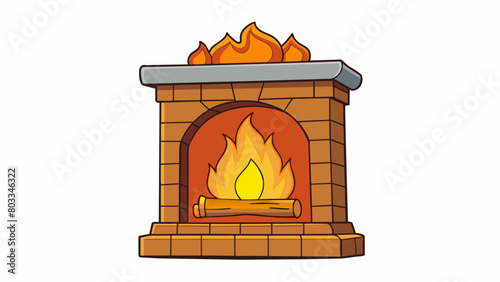 A cozy fireplace its crackling flames and comforting heat bringing a sense of warmth and security mirroring the comfort and stability that love. Cartoon Vector