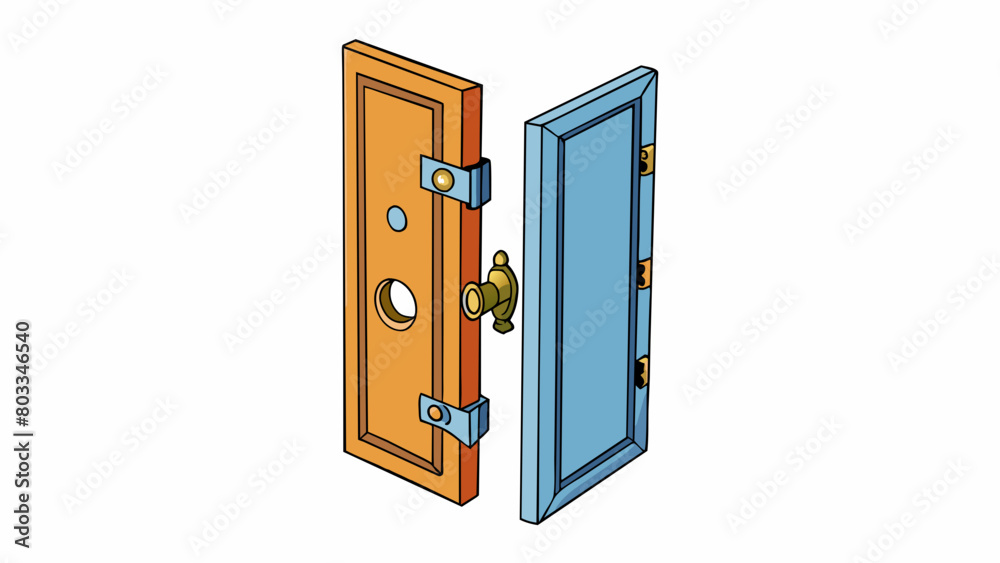 A door operates by using hinges to connect the door to the frame allowing it to swing open and close. The door also has a door or handle which can be. Cartoon Vector A door operates by using hinges to connect the door to the frame allowing it to swing open and close. The door also has a door or handle which can be. Cartoon Vector