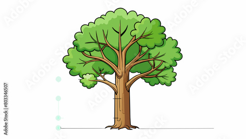A definition can also specify the physical appearance of an object such as a tree having a tall trunk branches and leaves that photosynthesize. Cartoon Vector