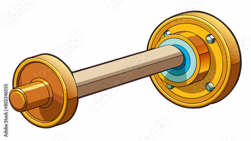 A door handle suddenly breaks requiring reactive maintenance to replace it. The object is a long metal handle with a rounded grip and a latch. Cartoon Vector