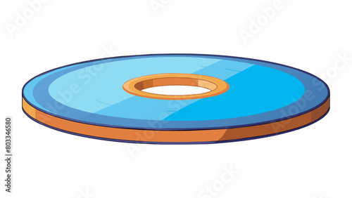 A disk is a flat circular object made out of metal or plastic material. It typically has a hole in the center and smooth rounded edges. This allows it. Cartoon Vector