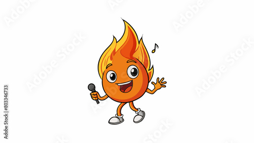 A flame dancing in the darkness flickering with the rhythm and rhyme of the words whispered into the night.. Cartoon Vector