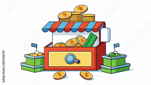 A food vendors income This refers to the total amount of money that a person or company earns from selling food at events or on the street such as hot. Cartoon Vector