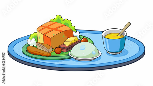 A halfeaten cold and untouched meal on a plate the steam that once rose from it now gone. The food is unappetizing and unappealing representing a. Cartoon Vector