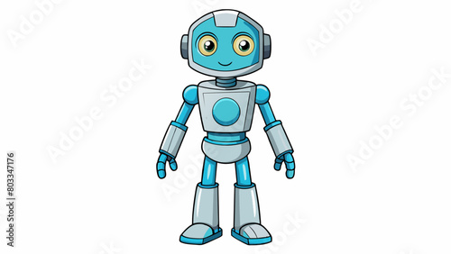 A humanoid robot has a torso arms legs and a head with highdefinition cameras for eyes. It can walk and turn and has the ability to recognize and. Cartoon Vector
