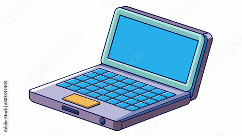 A laptop is a portable computer that is designed to be used on a persons lap. It typically has a flat screen a keyboard and a touchpad or mouse for. Cartoon Vector