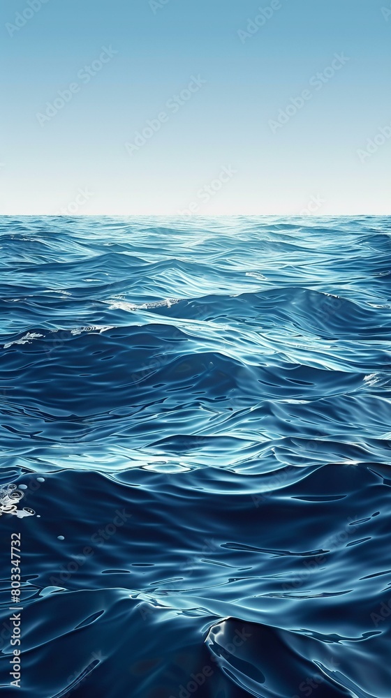 Deep Blue Ocean Water Surface