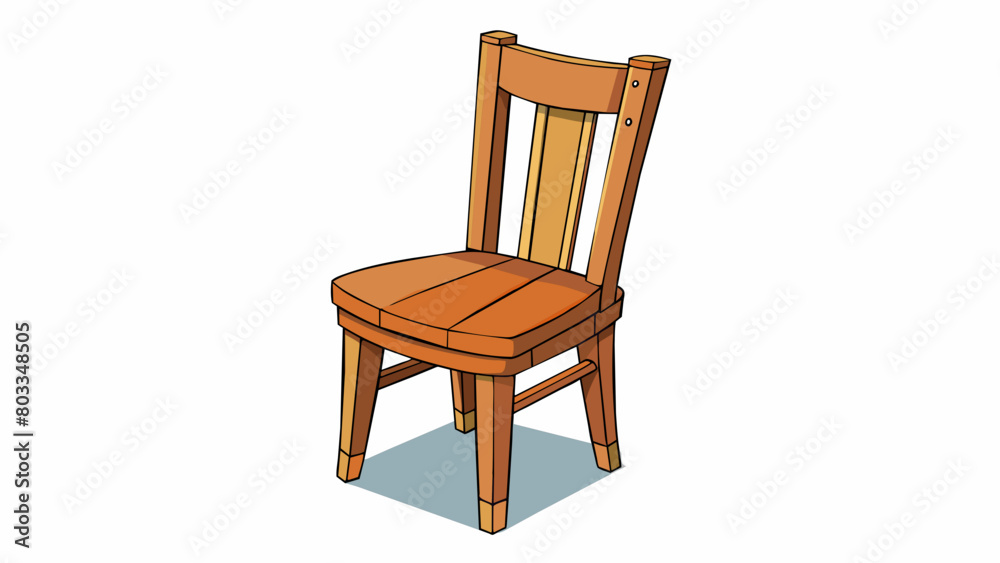 An old wooden chair with wobbly legs no longer able to support weight without the risk of collapsing.. Cartoon Vector