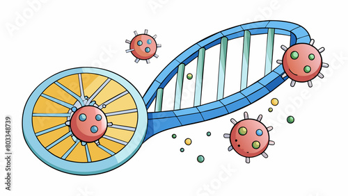 A patch of damaged DNA within a cell causing it to malfunction and grow uncontrollably leading to the spread of cancer.. Cartoon Vector
