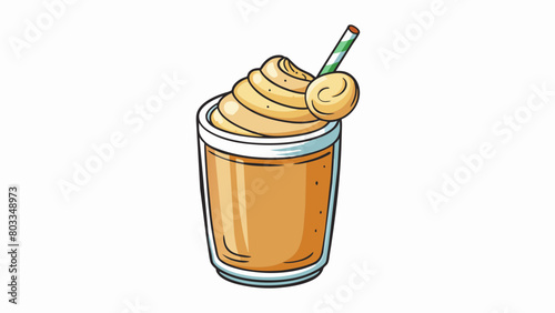 A protein smoothie This combination includes ingredients such as almond milk banana peanut butter and protein powder blended together to create a. Cartoon Vector