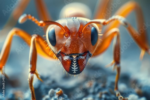 detailed macro shot of ant in nature highresolution aigenerated closeup photography © furyon