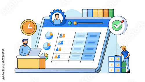 A project management software that helps teams and individuals organize tasks track progress and collaborate on projects. Its key characteristics. Cartoon Vector