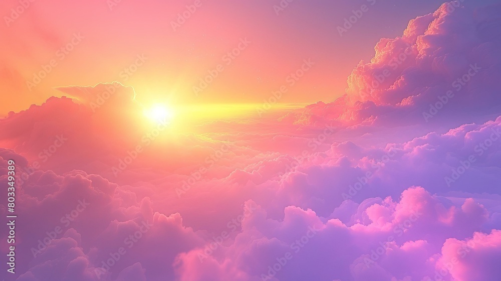 above the cloudscape during sunset above the cloudscape during sunset