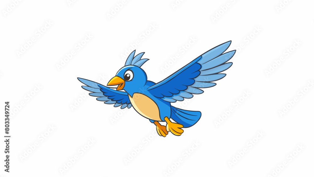 A single bird soaring high in the sky its wings beating against the air as it navigates its own path. It is free from any restraints or boundaries. Cartoon Vector A single bird soaring high in the sky its wings beating against the air as it navigates its own path. It is free from any restraints or boundaries. Cartoon Vector