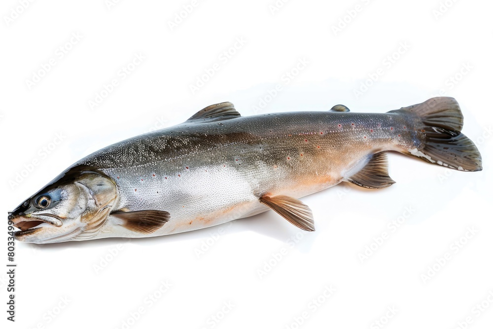 Fresh char fish isolated on white background (Salvelinus confluentus) Fresh char fish isolated on white background (Salvelinus confluentus)