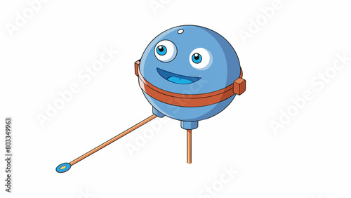 A small round sensor with a long wire attached to it is used in conjunction with machinery in a manufacturing plant. It has the ability to detect. Cartoon Vector