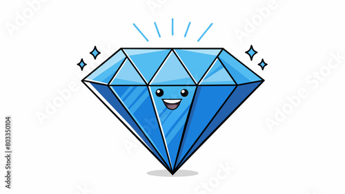 A sparkling diamond formed under immense pressure and carefully to perfection. Its flawless surface symbolizes the refinement and hard work needed to. Cartoon Vector