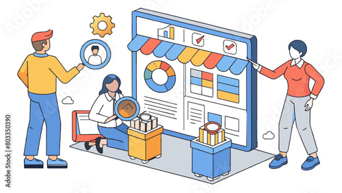 A study on consumer behavior This study involves observing and gathering data on how consumers make purchasing decisions. Researchers may use surveys. Cartoon Vector