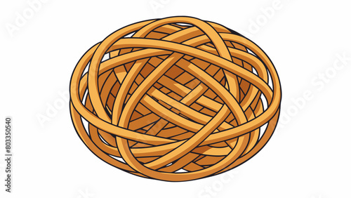 A tangled ball of string with no clear beginning or end depicting the complexity and intricacies of a longterm commitment as each partner becomes. Cartoon Vector