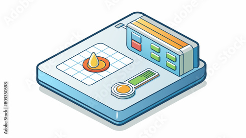 A temperature control program is used to maintain the optimal temperature in a refrigerated room. The program includes an object for the temperature. Cartoon Vector